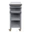 Chariot de cuisine en bois de sapin massif avec plateau rabattable en acier inoxydable-124459915