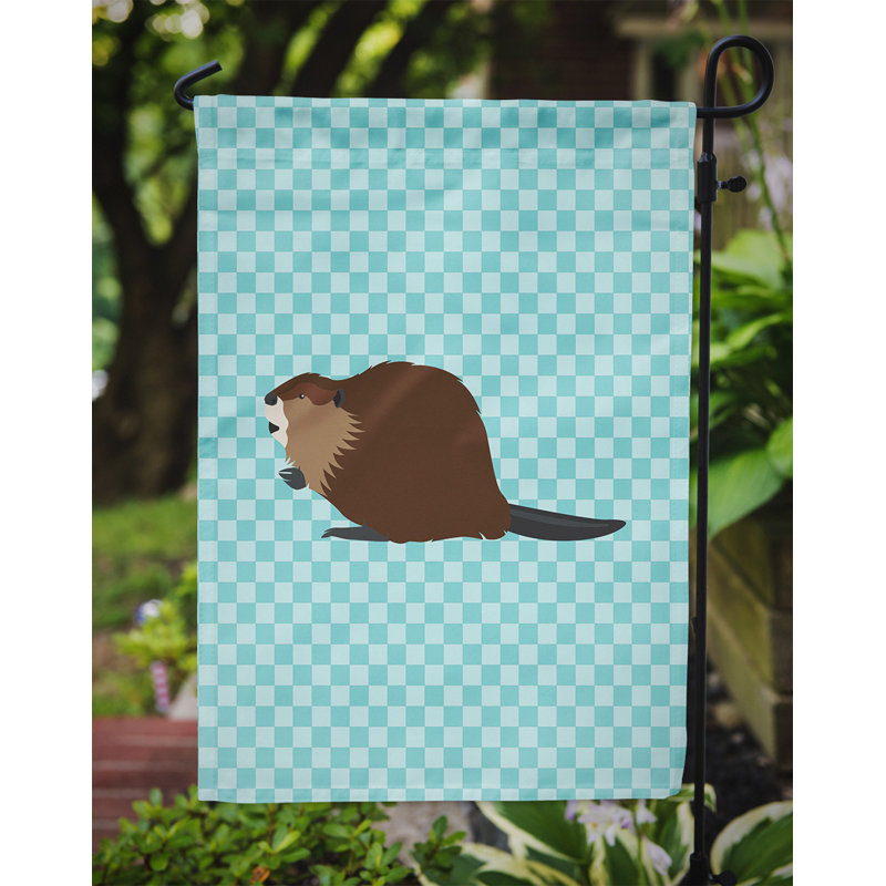 Double Sided 15'' H x 11'' W Polyester Animal Garden Flag, Blue