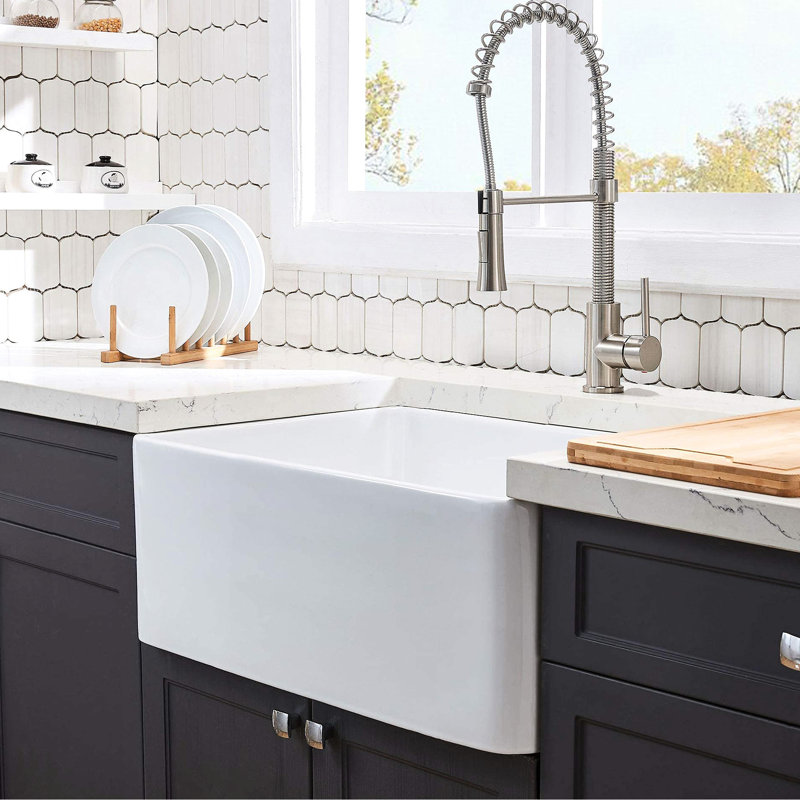 Sink 33"X20" - Heat , Scratch , Stain Proof, Rust Large Bowl, 10" Deep, Easy To Clean Up With Grid And Strainer Ample Inner Space, Quickly