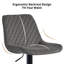 Apoch Waffle Velvet Height Adjustable Bar Stool 360 Swivel with Footrest Counter Stool-1995722935
