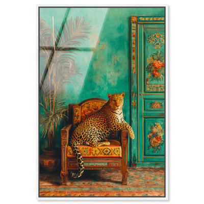 Décoration murale côtière à imprimé acrylique Jungle Luxe par Art Remedy, cadre blanc, 30 x 45