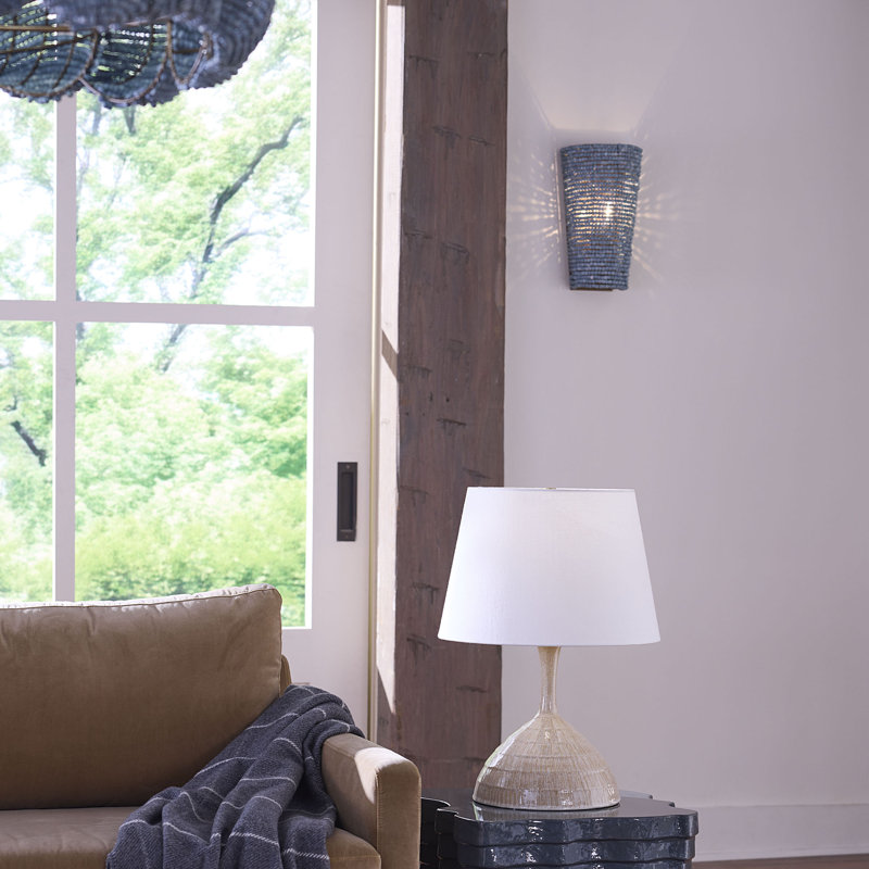 Seawall 1 - Light Flush Mounted Sconce, Blue, Gold