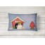 Coussin lombaire bleu intérieur/extérieur pour chien house