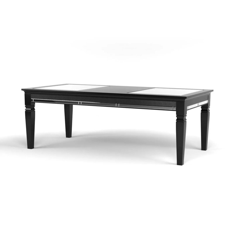 Table de salle à manger Monell, Noir