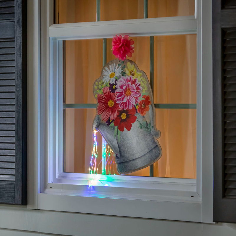 Décoration de fenêtre à arrosoir floral Piatto