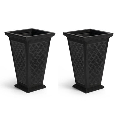 Ensemble de pots à fleurs en plastique 2 pièces