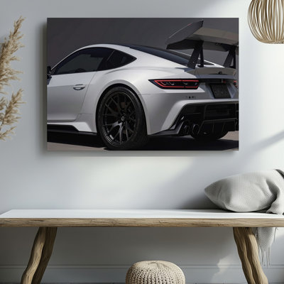 White Porsche Gt3 Rs Precision Engineered Motorsport Wall Art Canvas Ready To Hang Gallery Wrapped Home Decor Modern Design Premium Quality