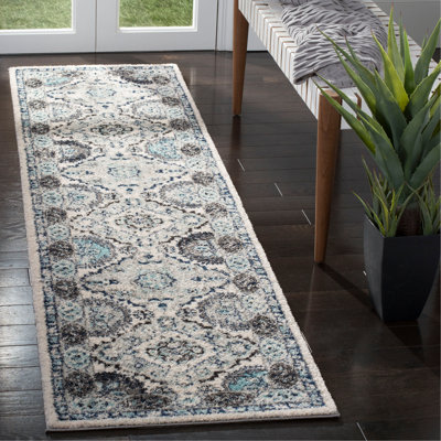 Tapis oriental bleu / ivoire Christa