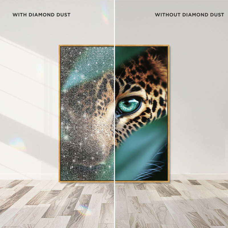 Jungle Watcher III Animals Canvas Print by Oliver Gal, Black Frame, 16 x 20, 21"H x 25"W, Gold Floater Frame