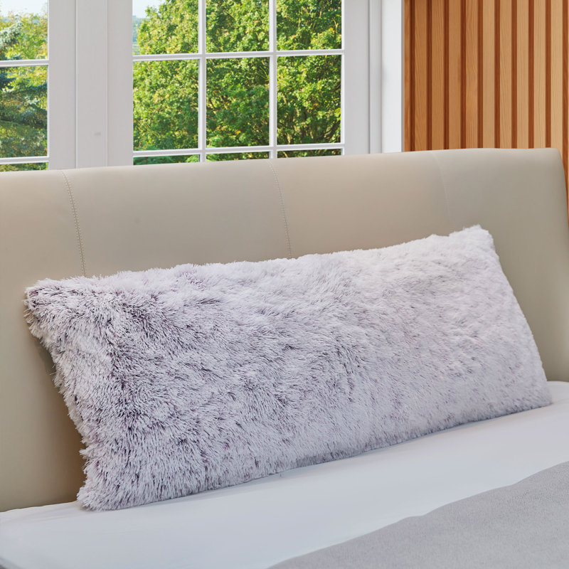 20" X 54"Long Hair Shaggy Body Pillow, Purple
