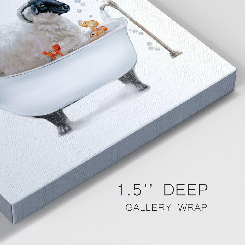 «Farm Tub Sheep», impression sur toile tendue, H 16 po x l 16 po x P 1 po