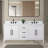 72'' Double Bathroom Vanity with Engineered Marble Top-94811305-94811318