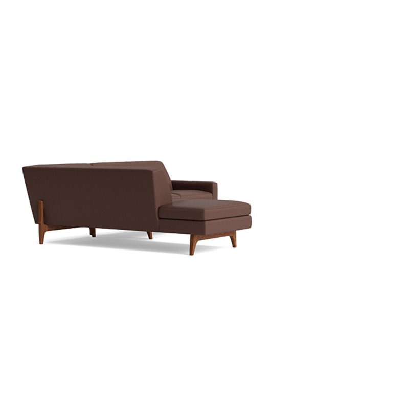 Tyler Sectional, Leather - Deep Blue, Left Hand Facing