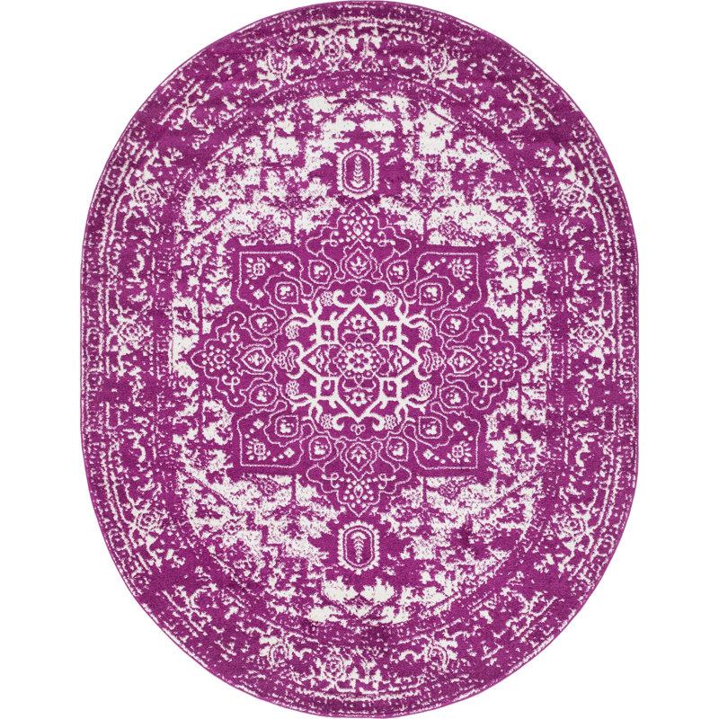 Oriental Area Rug, Oval 239 x 305cm