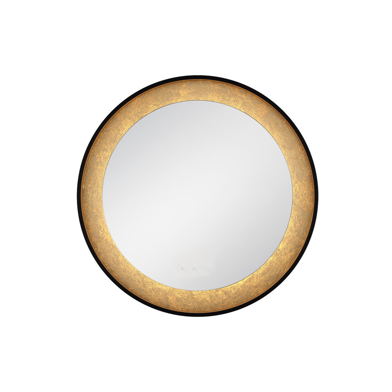 Miroir rond 30 po Anya, Noir