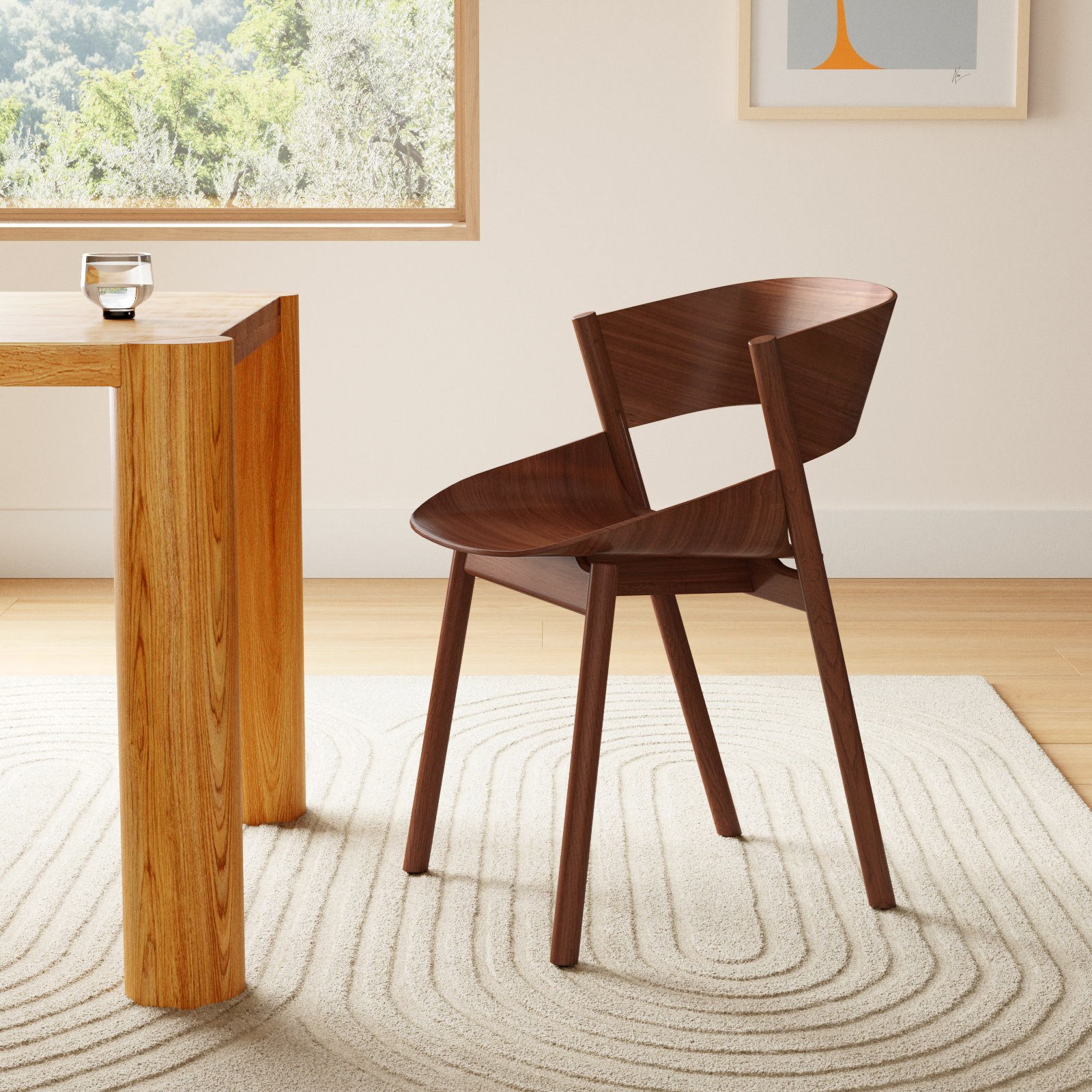 Port Oak Side Chair, Walnut