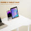 HOMCOM Small Folding Desk on Wheels for Small Space 80 cm Black Wood Effect-443907529