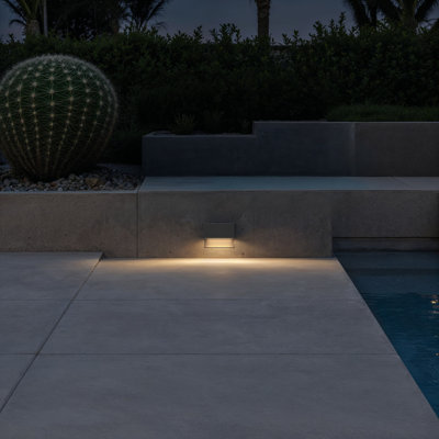 Piazza Anthracite Integrated LED Metal Step Light