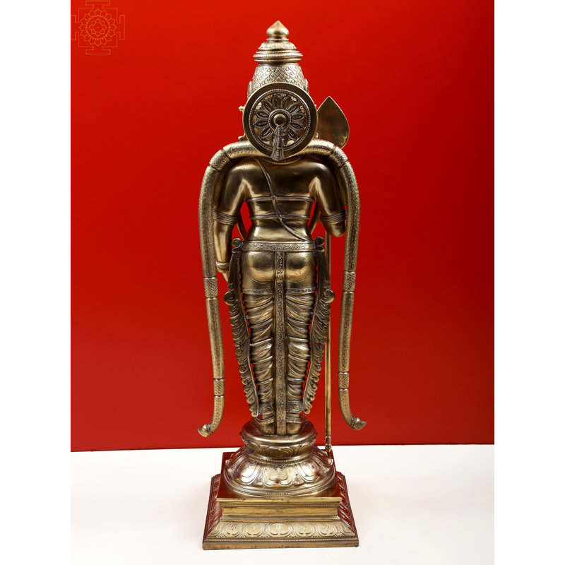 Superbe statue en bronze 26 po Karttikeya