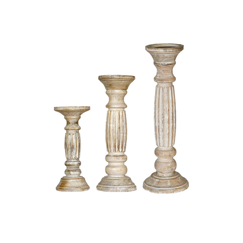 Pilier de table en bois 15 po H, H 15 po x l 4 po x P 4 po