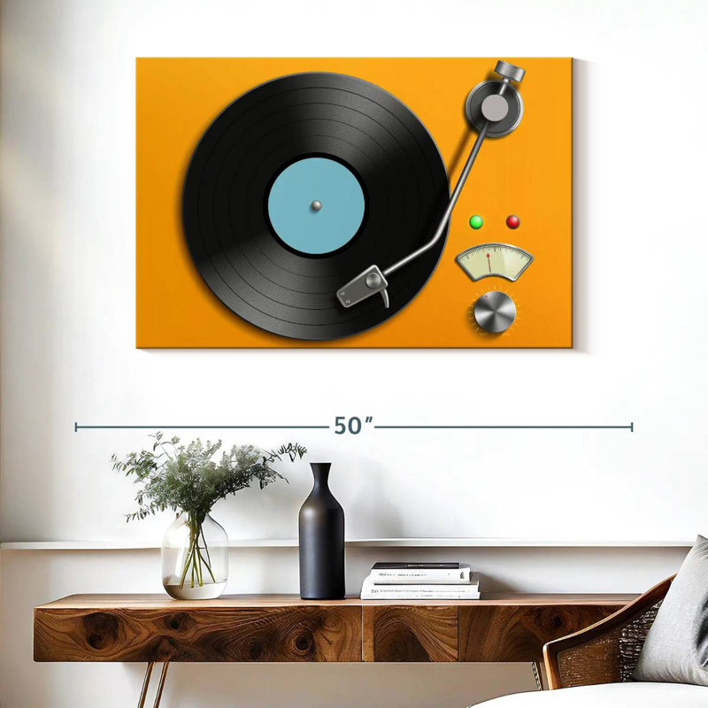 Abarca Retro Record Player, 26" H x 39" W
