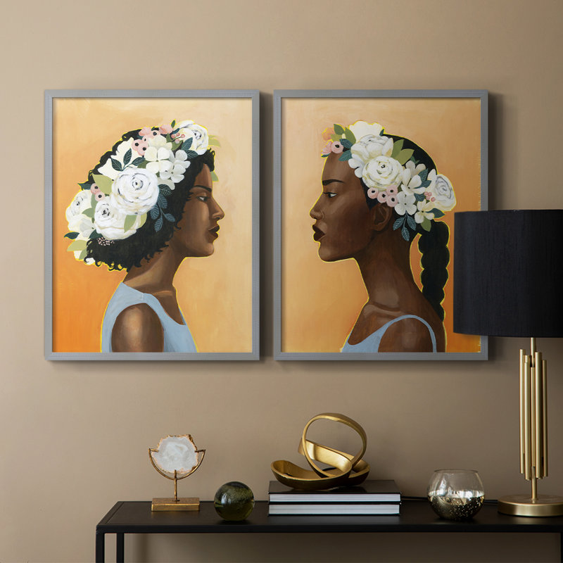 Reproduction encadrée Modern Laurel I-Premium - prête à être accrochée - aucun clou requis - aucun clou requis, Vert