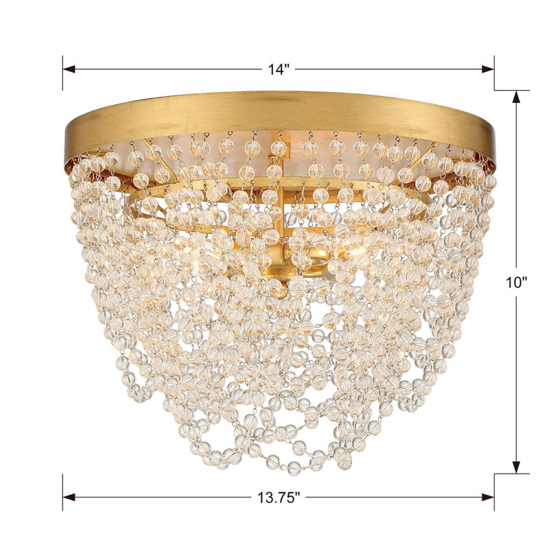 Plafonnier doré antique 3 lumières Storrie