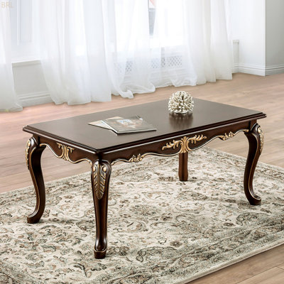 Vintage Carved Wooden Coffee Table, Elegant Design For Living Room Decor