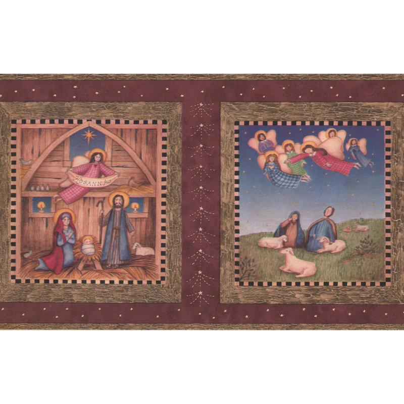 Bordure murale Choncey, Marron