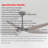 6-speed Low-profile Ceiling Fan With Led Light，53" Modern Smart Dimmable Ceiling Fan