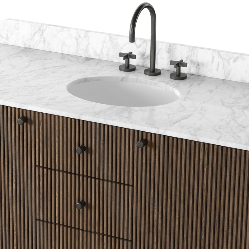 Malden Single Wide Vanity-Satin Espresso Oak