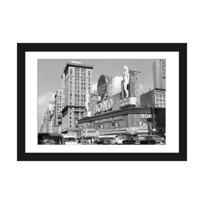 " 1950s New York City Times Square With Massive Bond Clothing Sign Between 44Th And 45Th Streets " by Vintage Images
