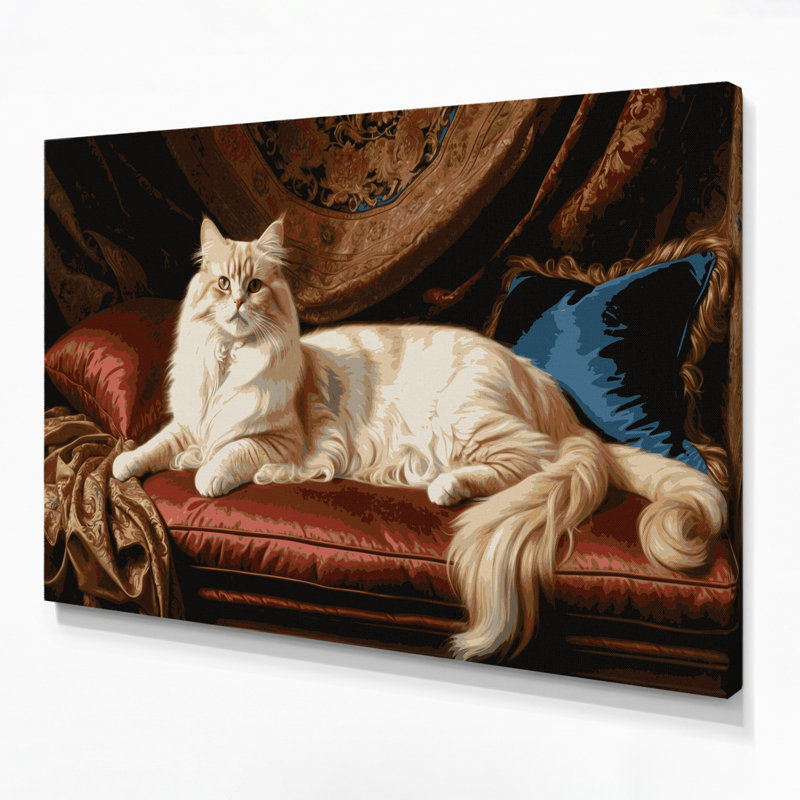 Chat persan brun, art mural sur toile