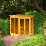 Powersheds 6 x 6ft Timber Tongue & Groove Pent Corner Summerhouse