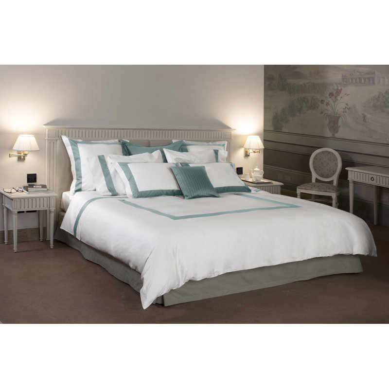 Aida Sham, White/Wilton Blue, King Sham
