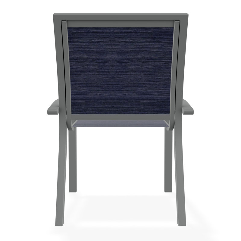 Kendall Outdoor Dining Chair, Graphite, Collect Indigo
