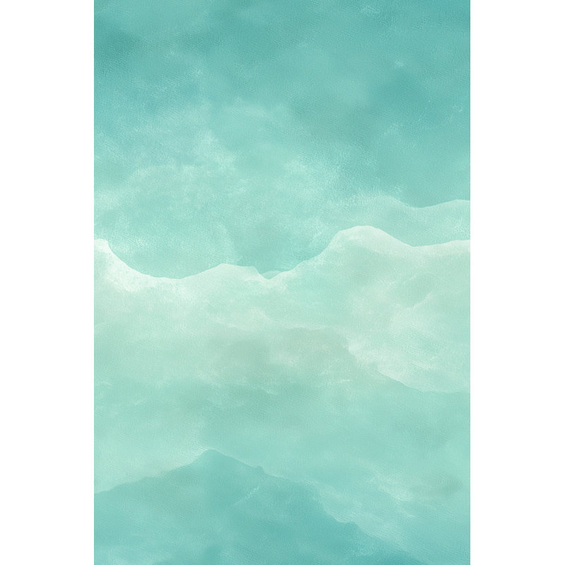 Papier peint abstrait aquarelle bleu sarcelle