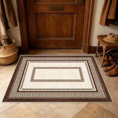 Brown & Beige   area rugs for Living Room, Soft and Comfortable, Suitable for all seasons, easy to maintain, machine washable Indoor floor mat, Under Table Farmhouse suitable for Bedroom, Dining Room, Study,  Balcony, Home Decor Patio