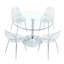 40' Round Glass Top Dining Table Set-1863409217-1863409231