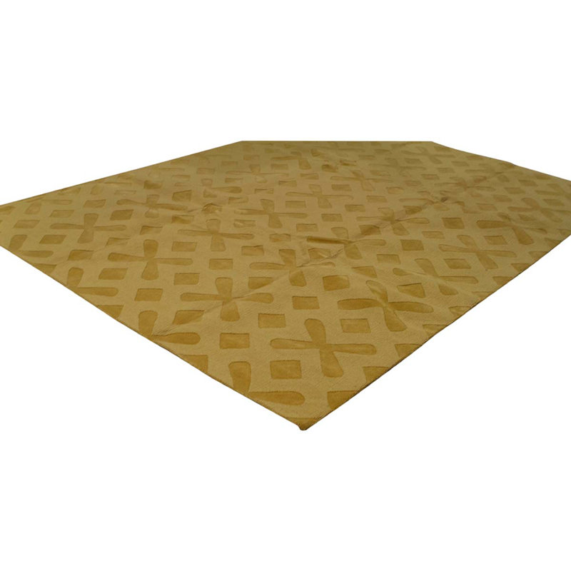 Geometric Area Rug in Yellow, Rectangle 9'6" x 13'6"