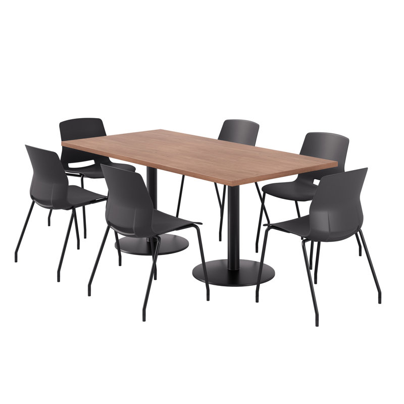 Ensemble repas pour 6 personnes, Cerise, Noir