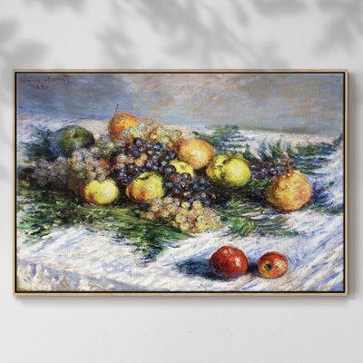 Nature morte aux poires et aux raisins, 1880, reproduction d'art sur toile