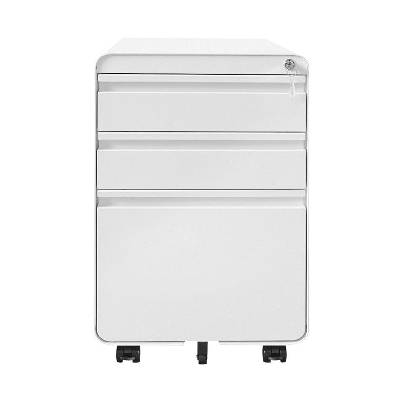 40cm Wide 3 -Drawer Mobile File Cabinet, White