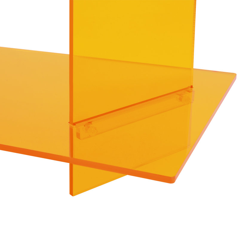 3 Tier Acrylic Bookshelf Storage Stand, Orange