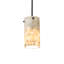 Luminaire suspendu cylindrique texturé noir à 1 lumière Cresie