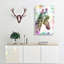 Giraffe Facing The Rainbow In Abstract - Wrapped Canvas Painting-55366392