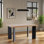 Rectangular ash wood dining table