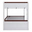 Lit superposé en bois avec tablettes intégrées, boîte de rangement, lumière DEL et station de charge USB-665279533