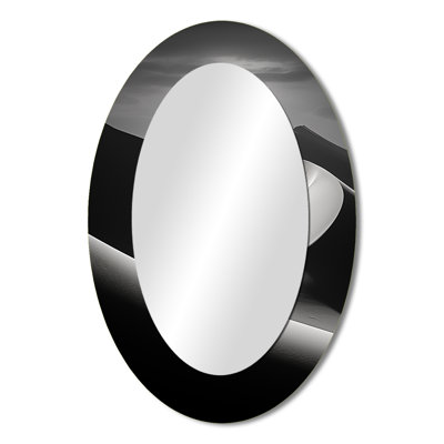Desert Dreams Oasis III - Modern Oval Wall Mirror