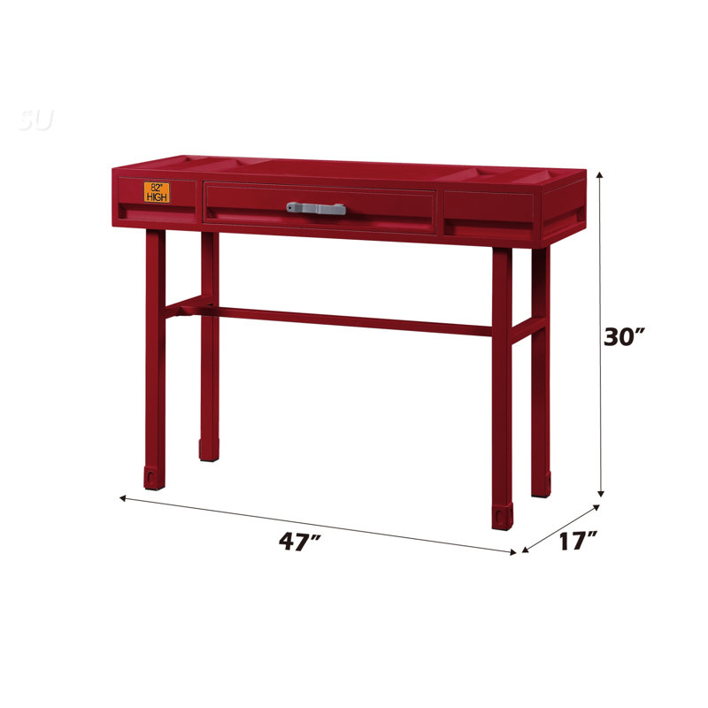Bureau de coiffeuse Cargo, Rouge